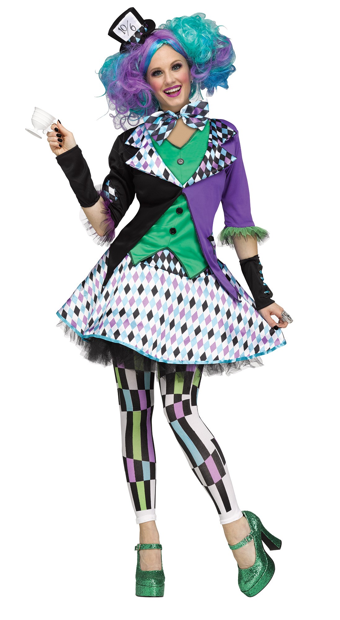 F1804 Halloween Circus Clown Costume Magic Tuxedo Role Play Costume